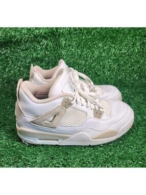 USED Air Jordan 4 Retro GS Linen 2017 487724-118 SIZE 9Y NO BOX JN25-240
